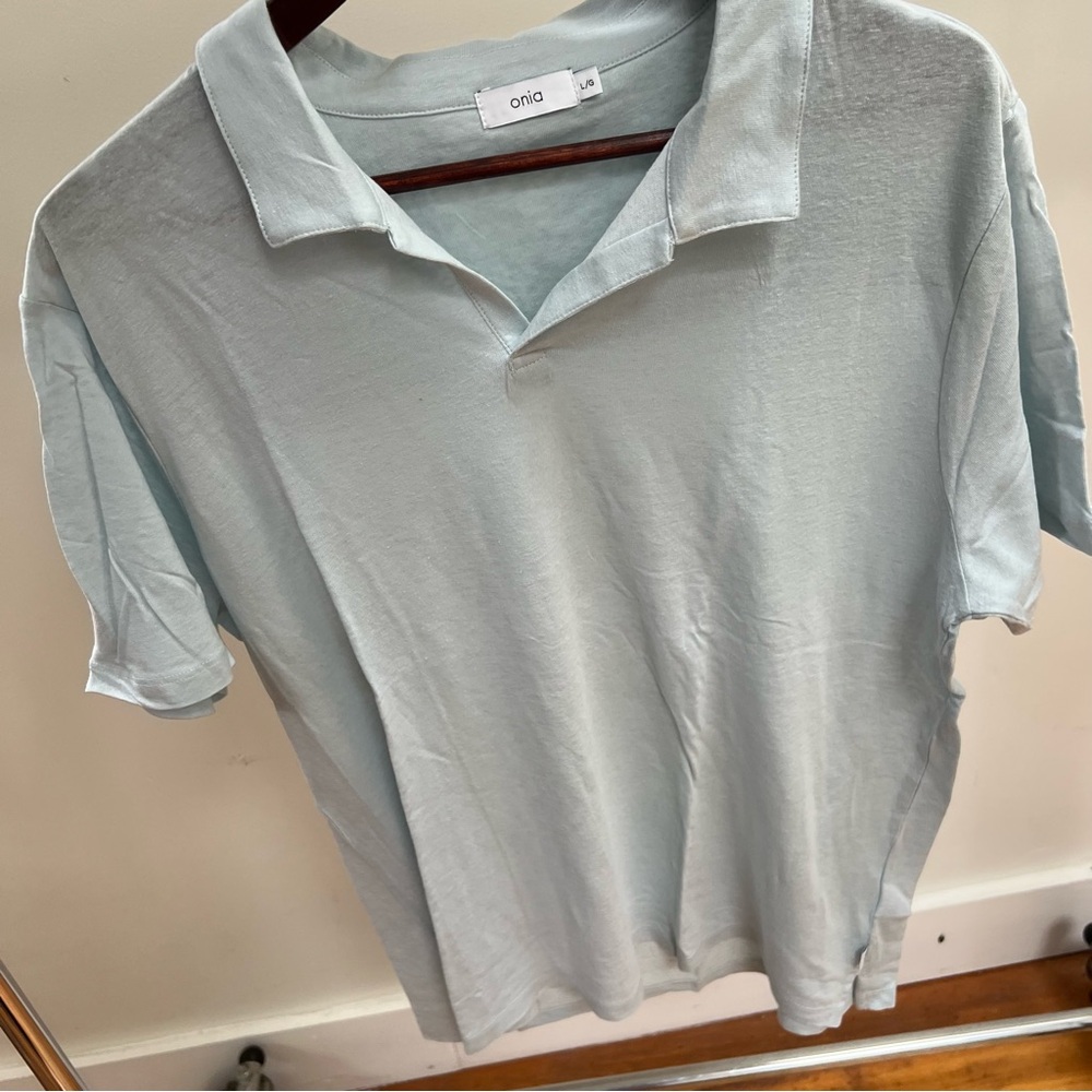 Onia light blue polo (large) NWOT